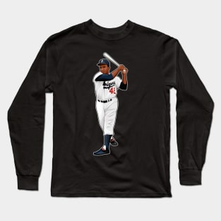 Jackie Robinson #42 Poses Long Sleeve T-Shirt